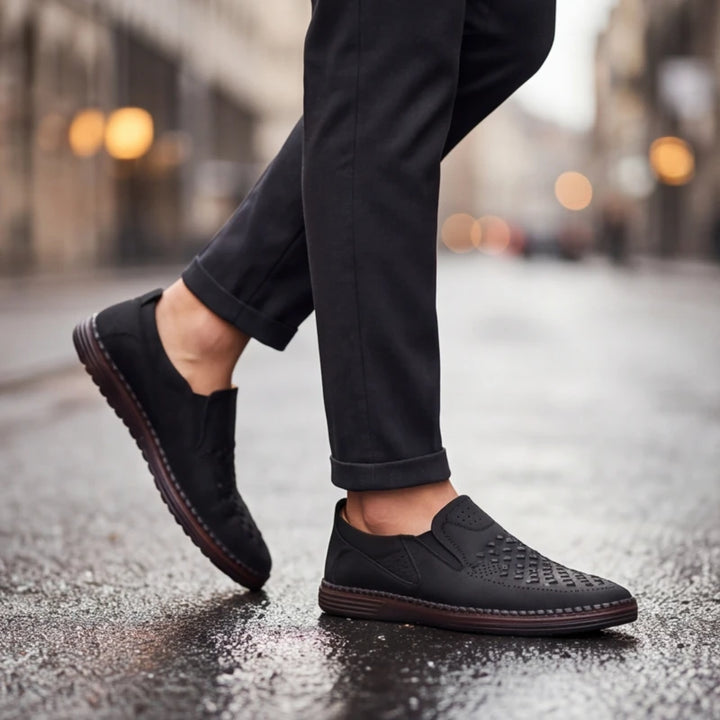 Brunwick Genuine Leather Loafers - Black - slip-on shoes - Brondals - Image 5