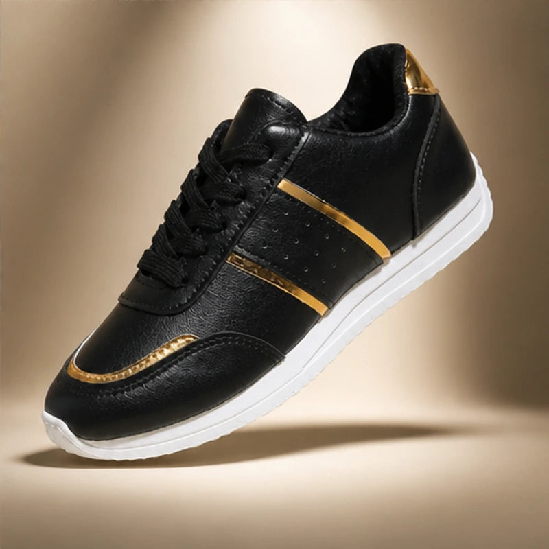 Nova Metallic Comfort Sneaker - Black - metallic sneakers - Brondals - Image 4