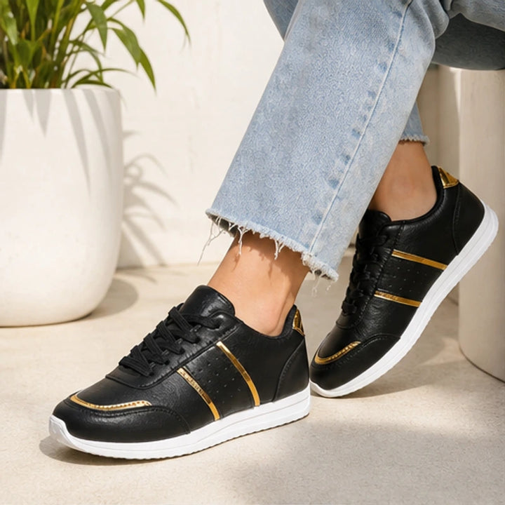 Nova Metallic Comfort Sneaker - Black - vegan leather - Brondals - Image 5