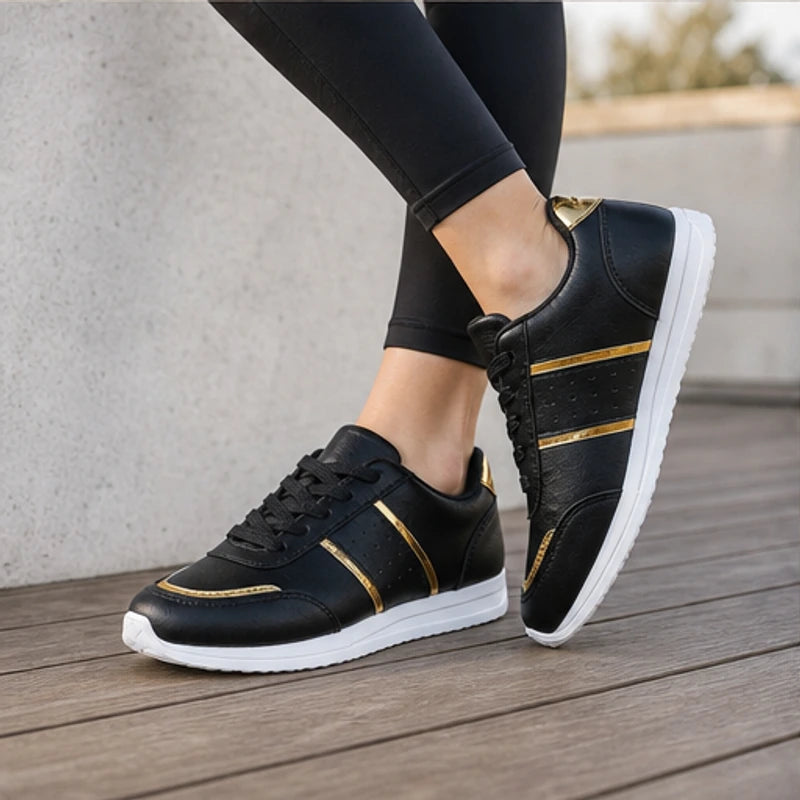 Nova Metallic Comfort Sneaker - Black - retro sneakers - Brondals - Image 7