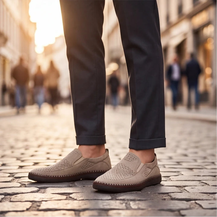 Brunwick Genuine Leather Loafers - Sand - cushioned insole - Brondals - Image 10