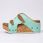 Mellina Platform Sandals - Mint - cork platform - Brondals - Image 4