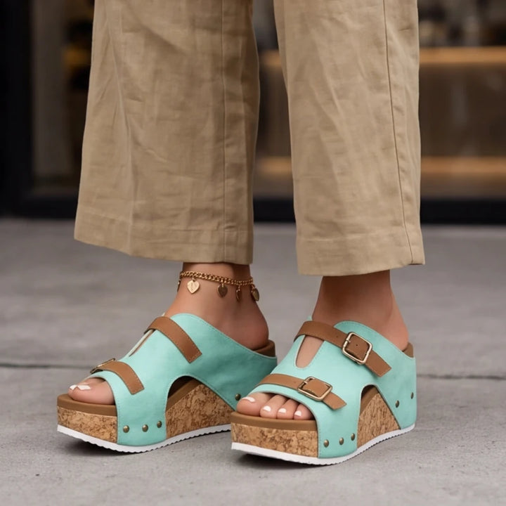 Mellina Platform Sandals - Mint - women's sandals - Brondals - Image 2