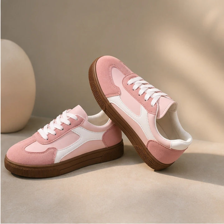 Isla Colorblock Low-Top Sneaker - Pastel Pink - women's sneakers - Brondals - Image 2