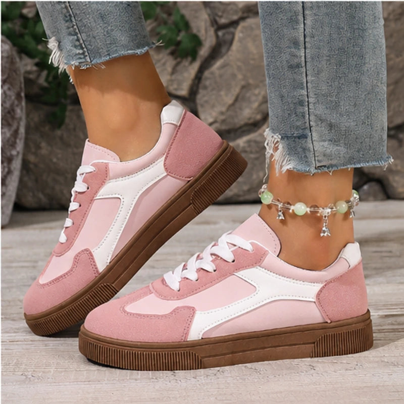 Isla Colorblock Low-Top Sneaker - Pastel Pink - retro sneakers - Brondals - Image 4
