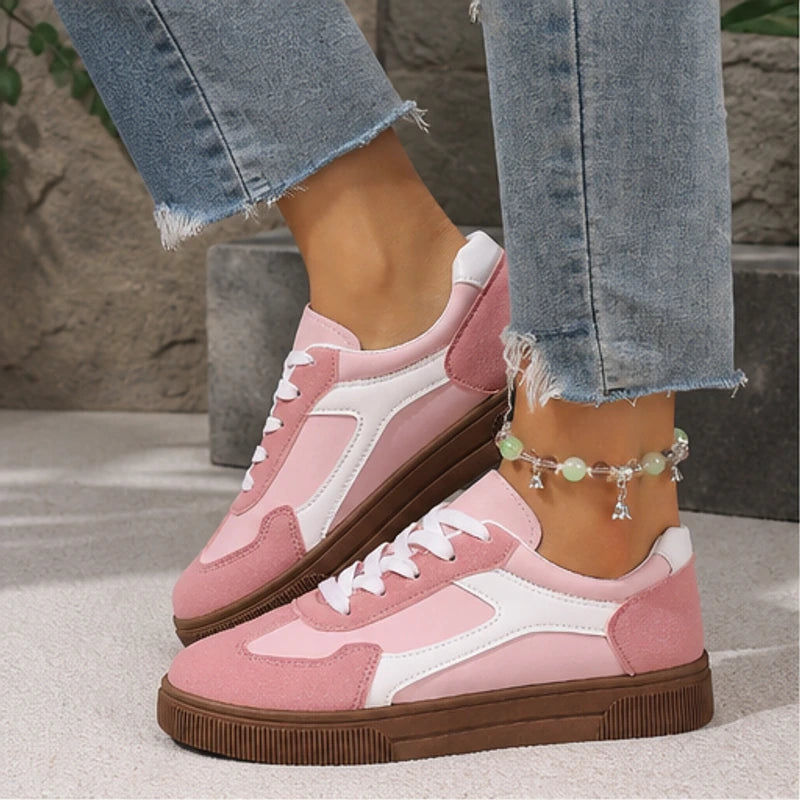 Isla Colorblock Low-Top Sneaker - Pastel Pink - colorblock sneakers - Brondals - Image 5