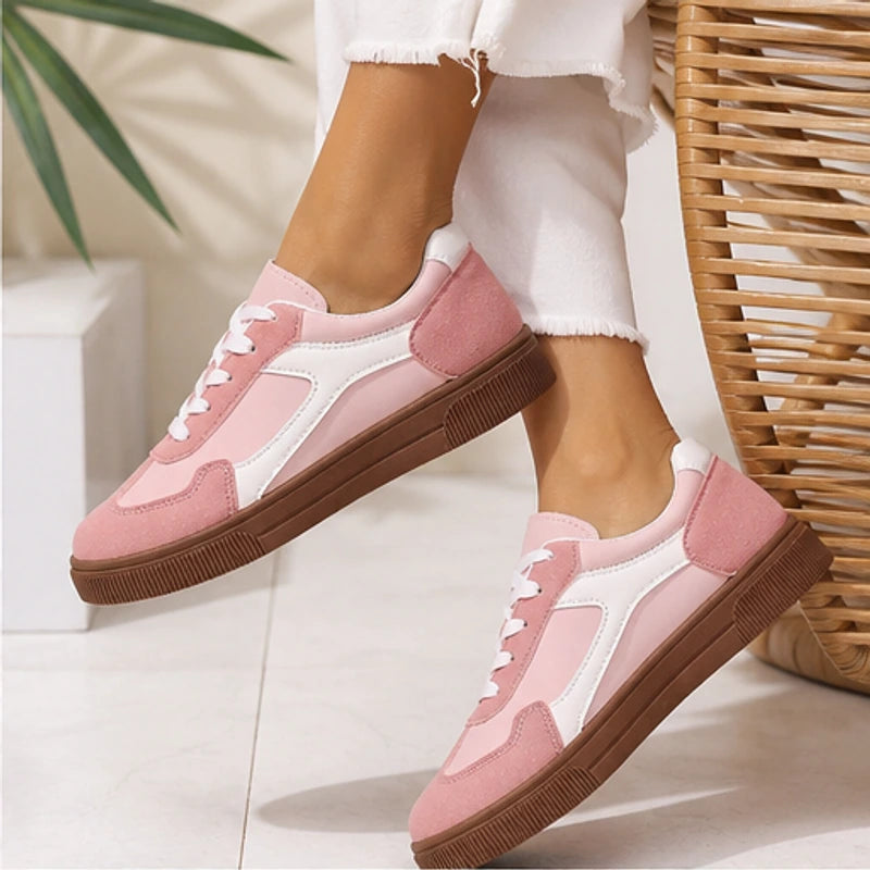 Isla Colorblock Low-Top Sneaker - Pastel Pink - colorblock - Brondals - Image 6