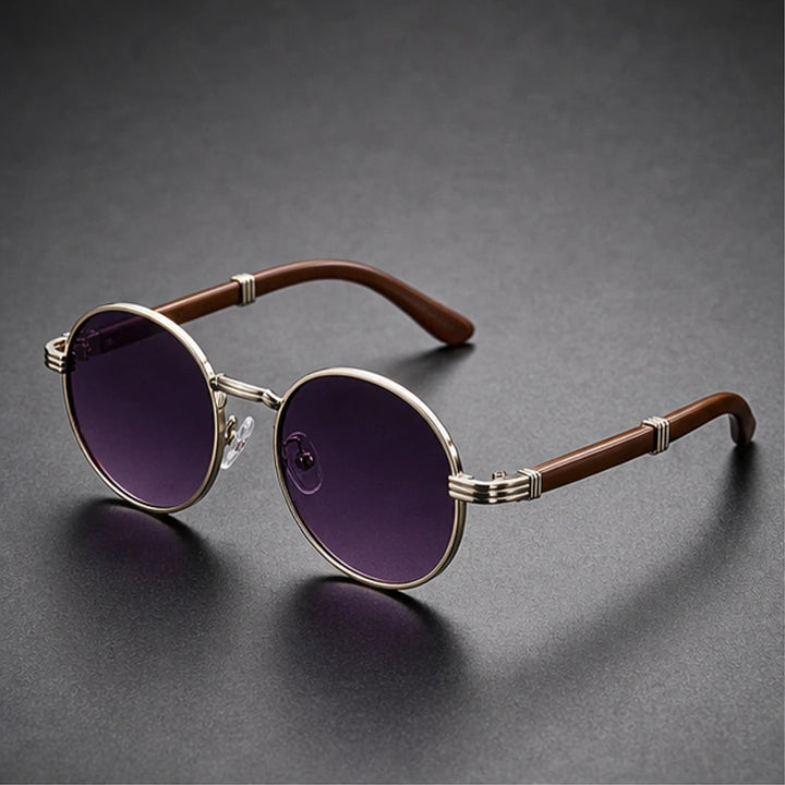 Deventio Retro Sunglasses - Purple - Sunglasses - Brondals - Image 1