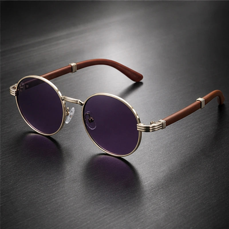 Deventio Retro Sunglasses - Purple - vintage oval - Brondals - Image 4