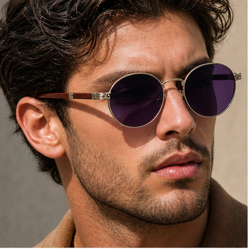 Deventio Retro Sunglasses - Purple - acetate frame - Brondals - Image 5