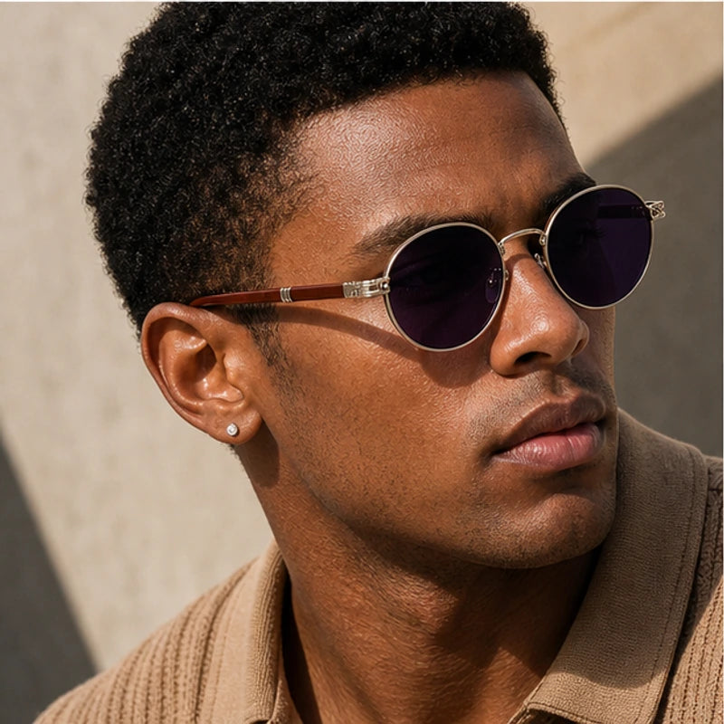 Deventio Retro Sunglasses - Purple - unisex sunglasses - Brondals - Image 7