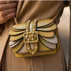 Aeshna Leather Crossbody Bag - Gold - women's bag - Brondals - Image 7