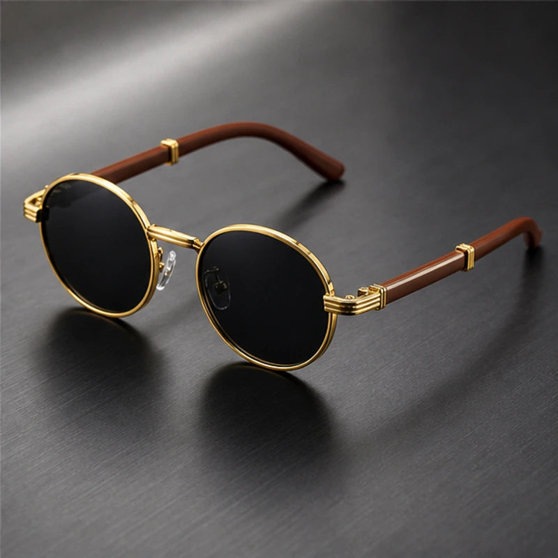 Deventio Retro Sunglasses - Black - vintage oval - Brondals - Image 4