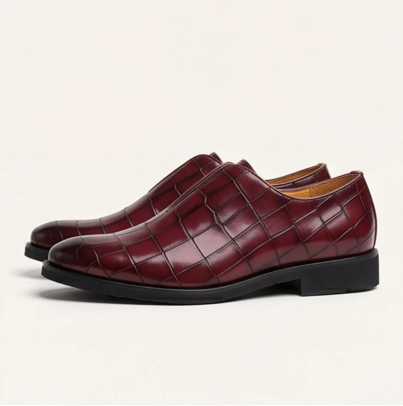 Torino Genuine Leather Loafers - Wine Red - mens loafers - Brondals - Image 2