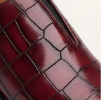 Torino Genuine Leather Loafers - Wine Red - leather loafers - Brondals - Image 5