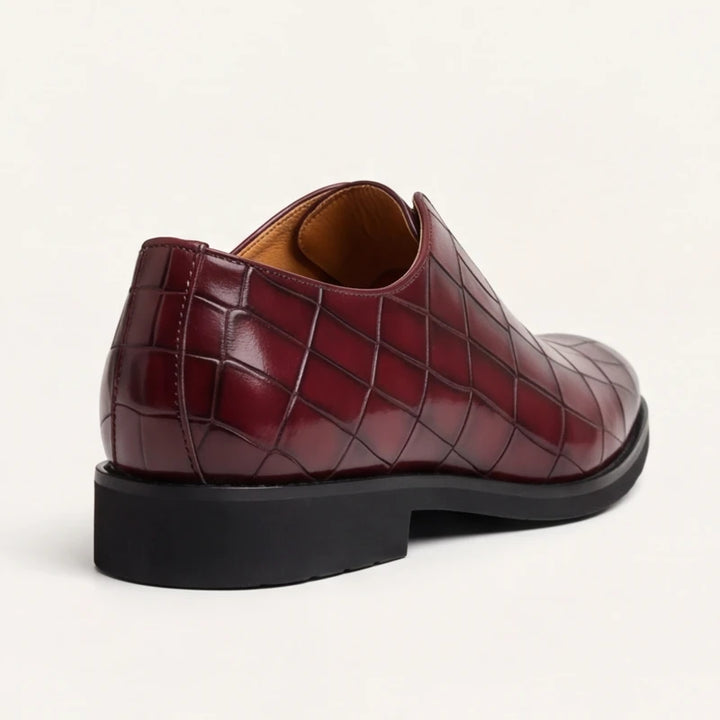Torino Genuine Leather Loafers - Wine Red - dress shoes - Brondals - Image 4