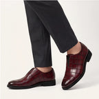 Torino Genuine Leather Loafers - Wine Red - cushioned footbed - Brondals - Image 7