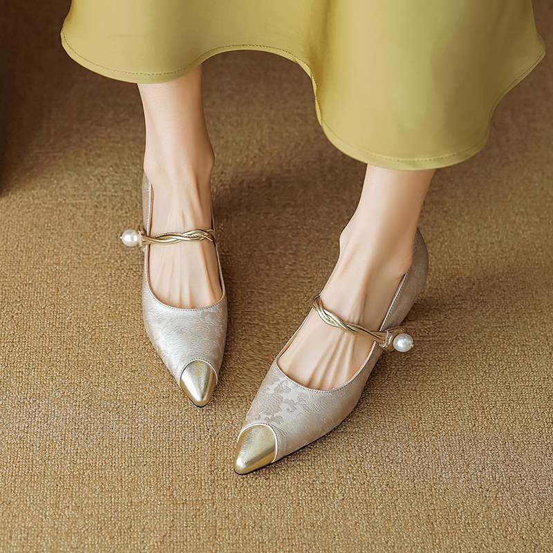 Tacones slingback de perlas Kyoto