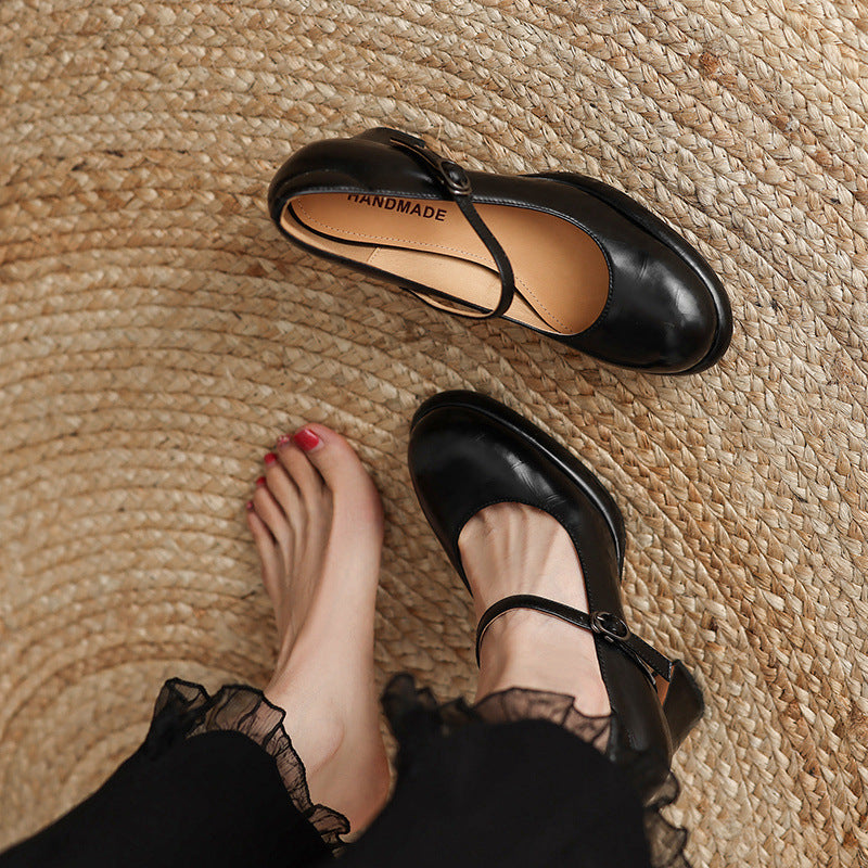 Tacones de cuero genuino Alora