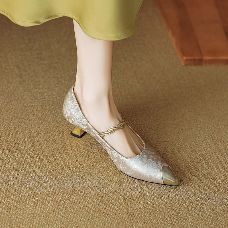 Tacones slingback de perlas Kyoto