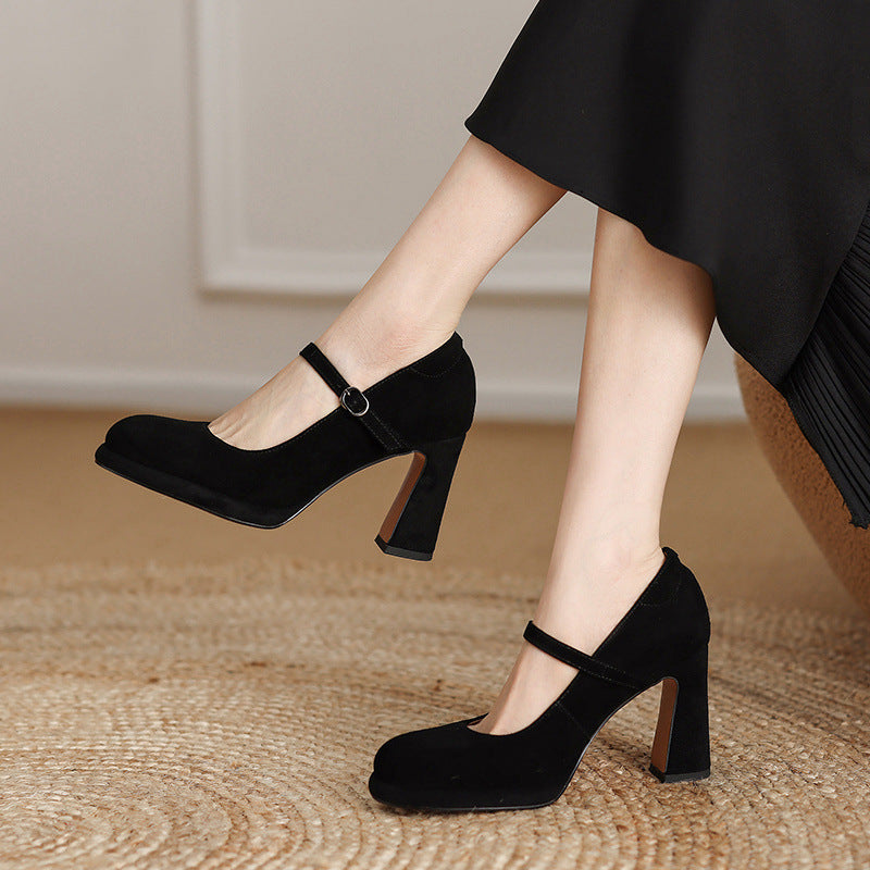 Tacones de cuero genuino Alora