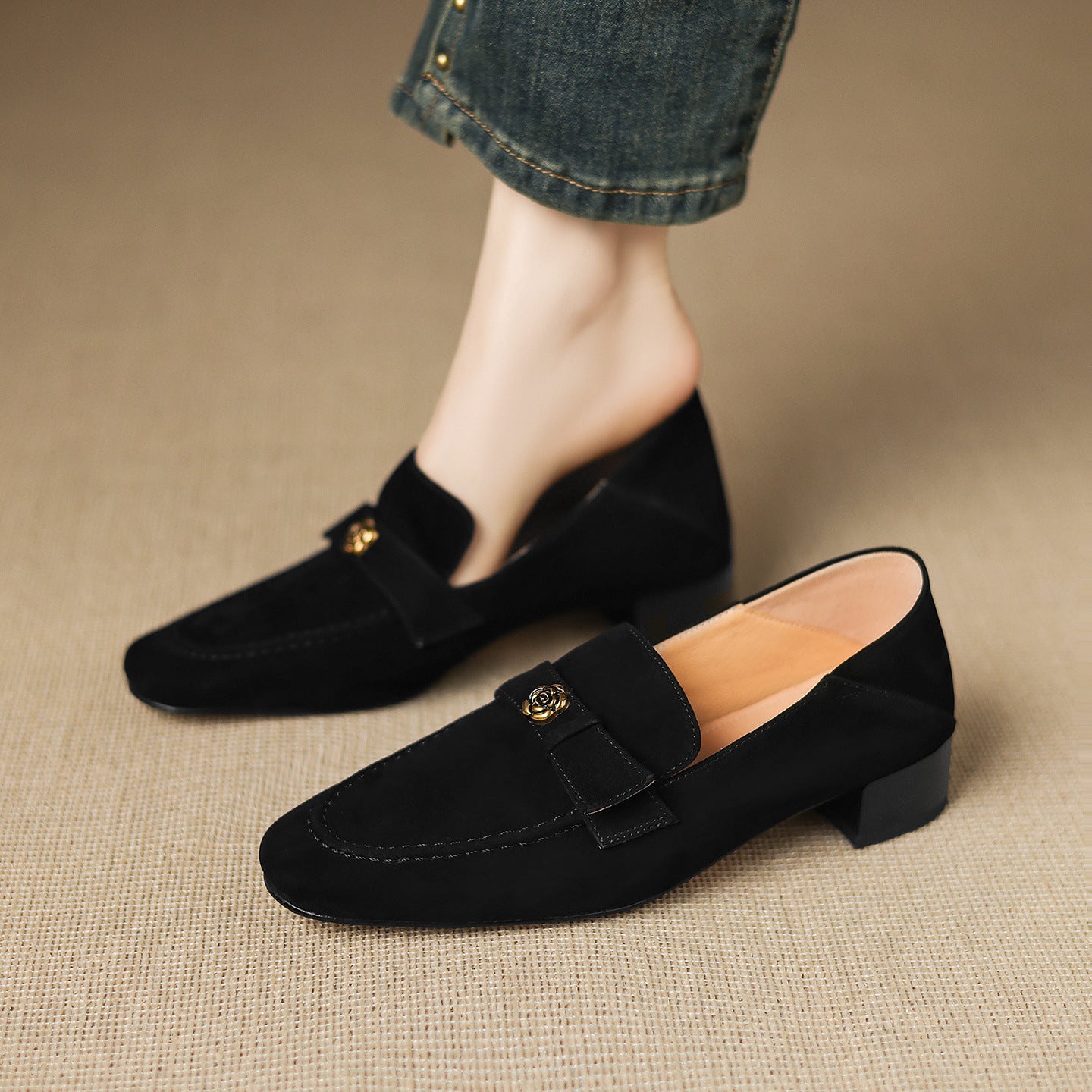 Mocasines de gamuza genuina Felicity