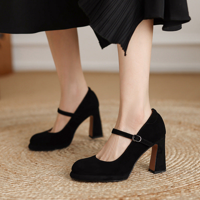 Tacones de cuero genuino Alora