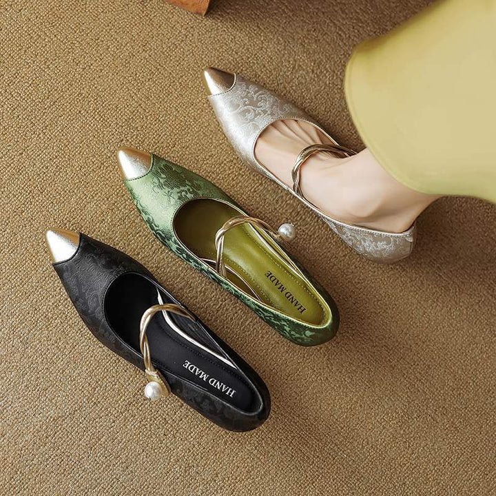 Kyoto Pearl Slingback Heels