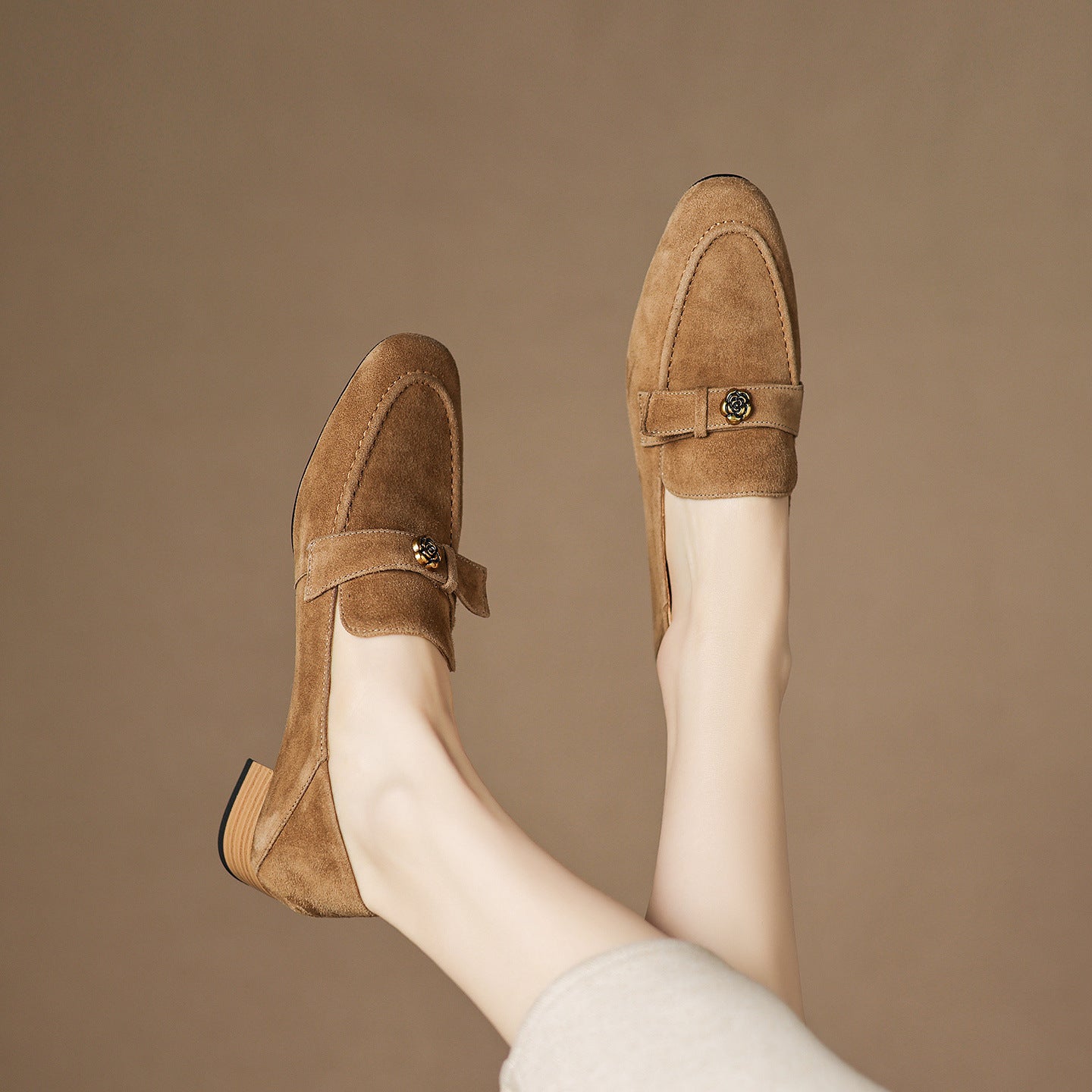 Mocasines de gamuza genuina Felicity
