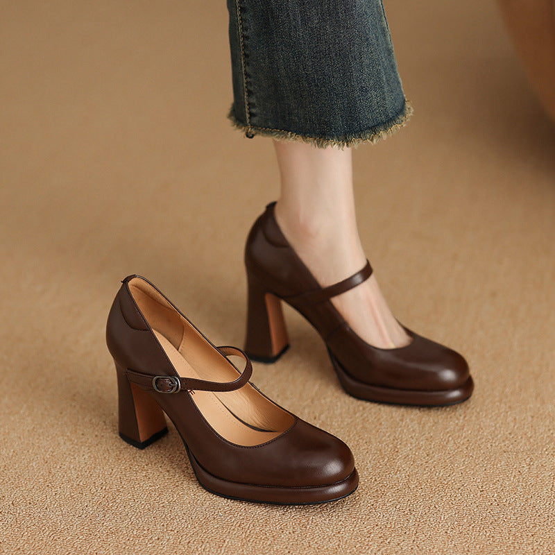 Tacones de cuero genuino Alora