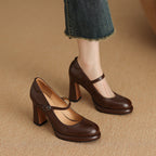Tacones de cuero genuino Alora