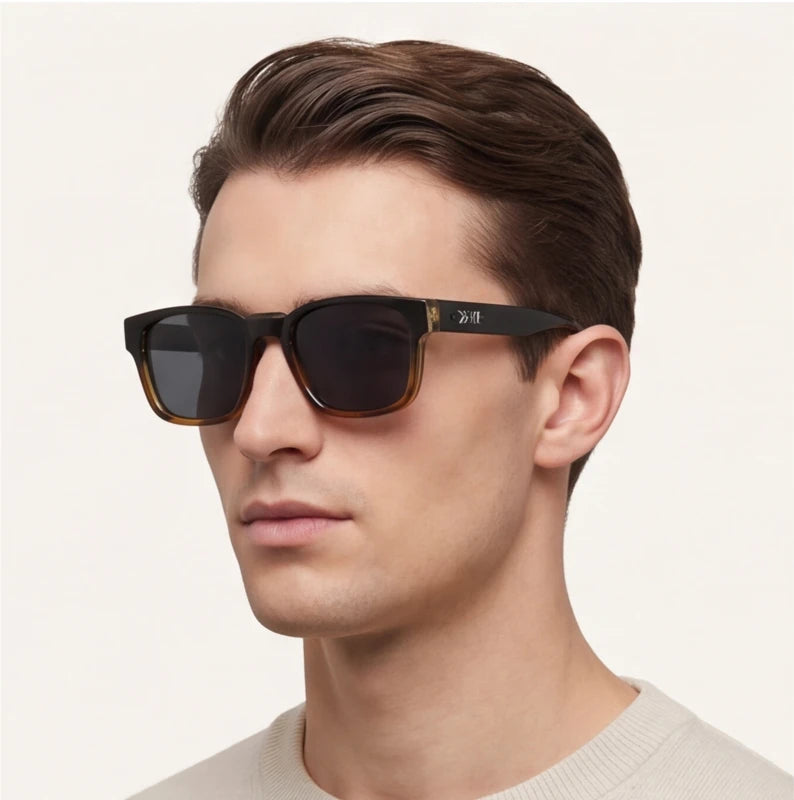 Havana Shift Polarized Sunglasses - Jaguar Black - vintage style - Brondals - Image 8