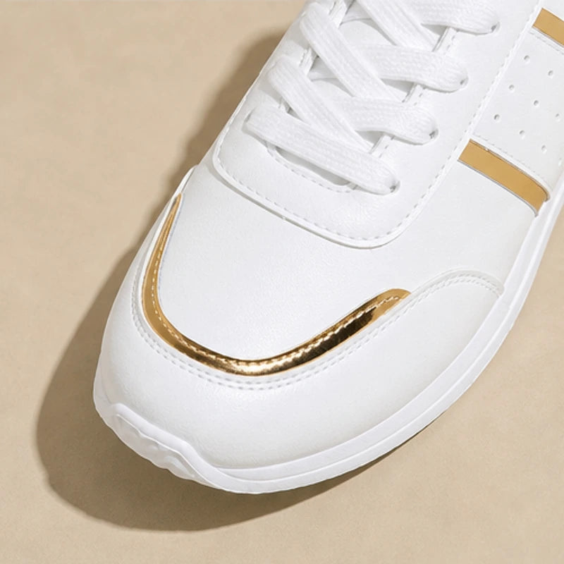 Nova Metallic Comfort Sneaker - White - women's sneakers - Brondals - Image 3