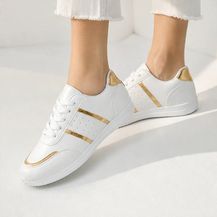 Nova Metallic Comfort Sneaker - White - metallic sneakers - Brondals - Image 4