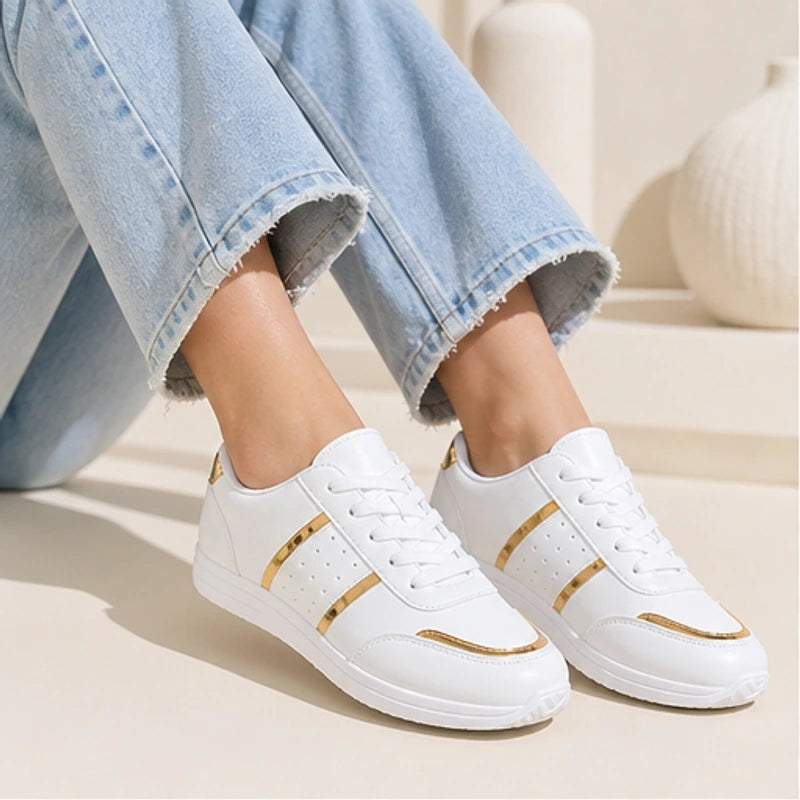 Nova Metallic Comfort Sneaker - White - vegan leather - Brondals - Image 5