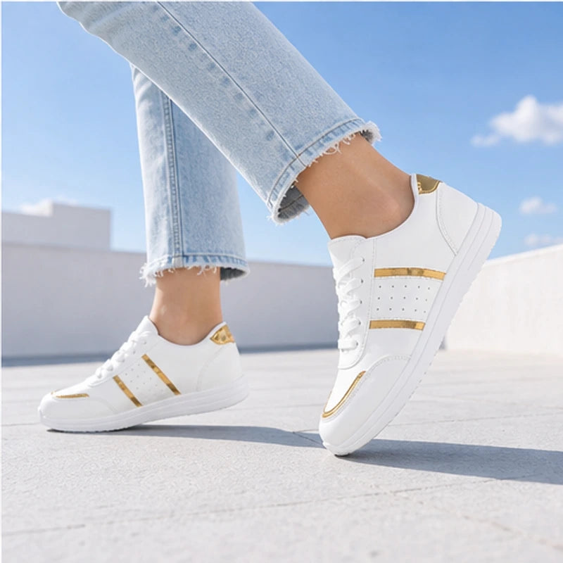Nova Metallic Comfort Sneaker - White - casual shoes - Brondals - Image 8