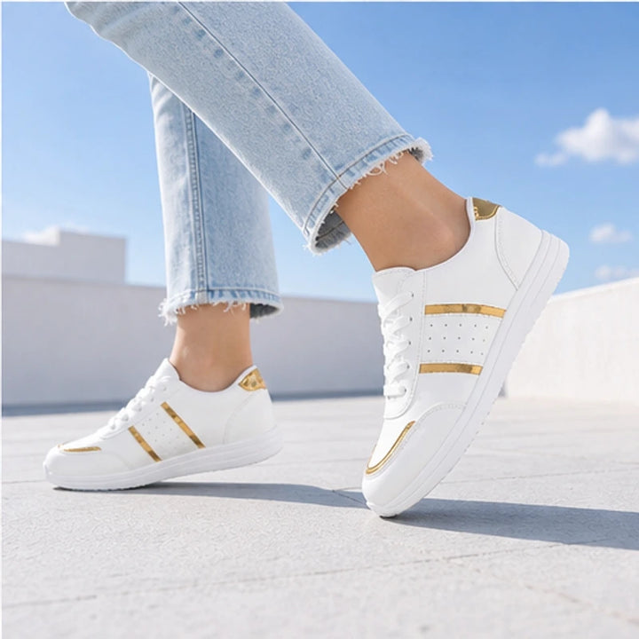 Nova Metallic Comfort Sneaker - White - casual shoes - Brondals - Image 8