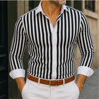 Henry James Striped Shirt - Black - striped shirt - Brondals - Image 3