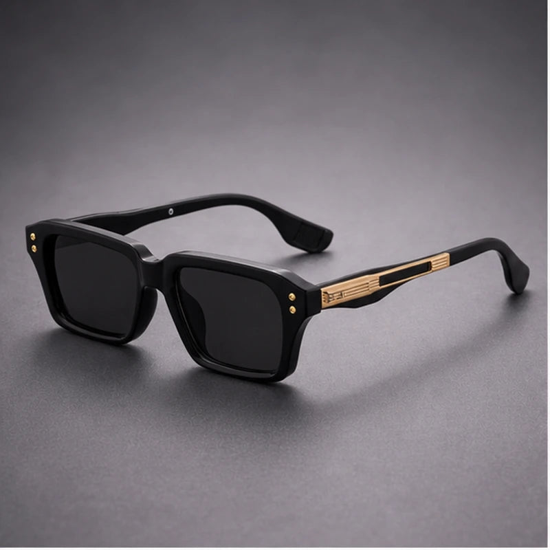 Laventia Square Sunglasses - Black/Gold - sunglasses - Brondals - Image 2