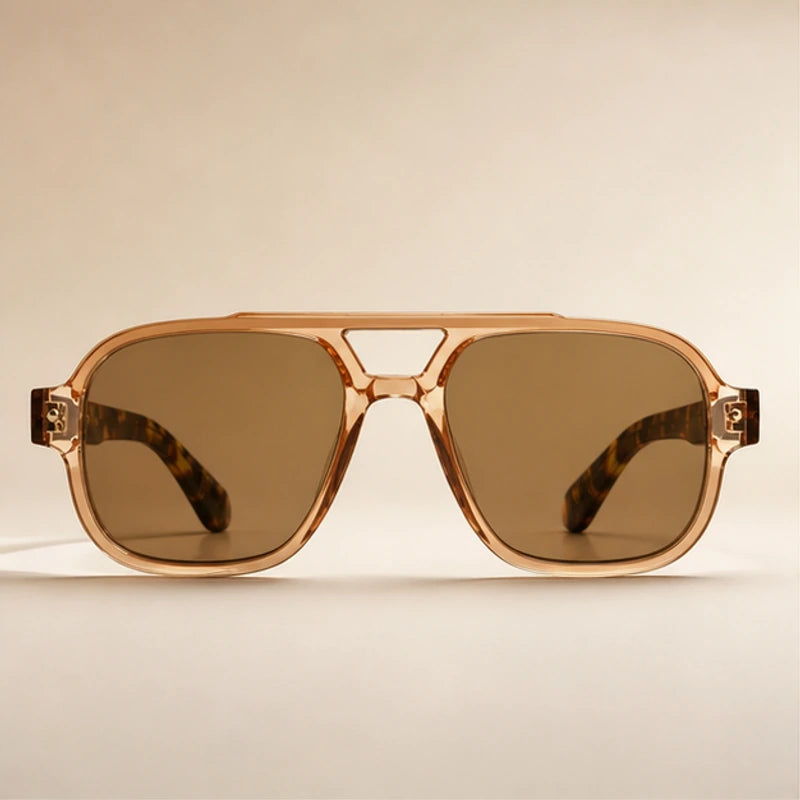 Palma Azure Aviator Sunglasses - Amber Tortoise - sunglasses - Brondals - Image 2