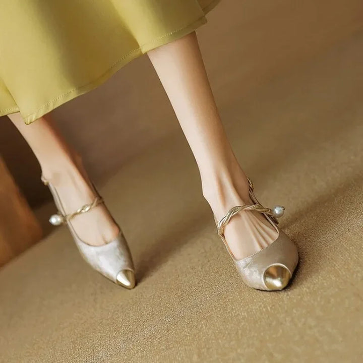 Kyoto Pearl Slingback Heels