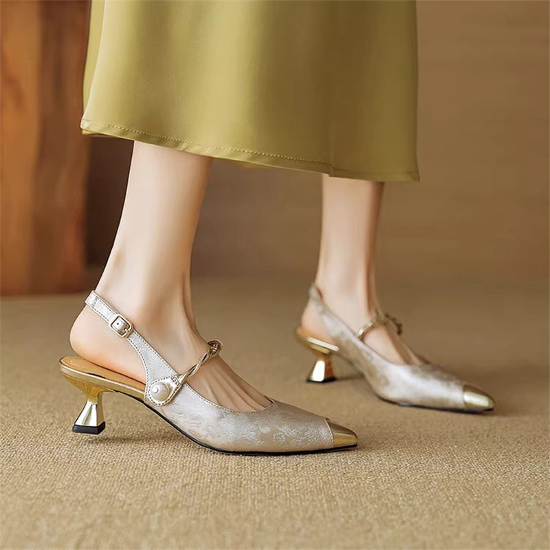 Tacones slingback de perlas Kyoto
