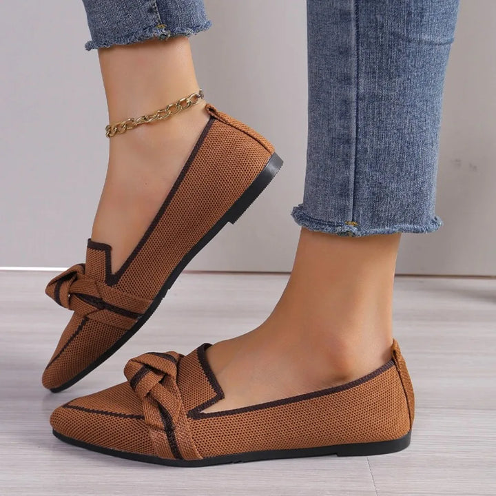 Parisian Bow Slip-on Flats