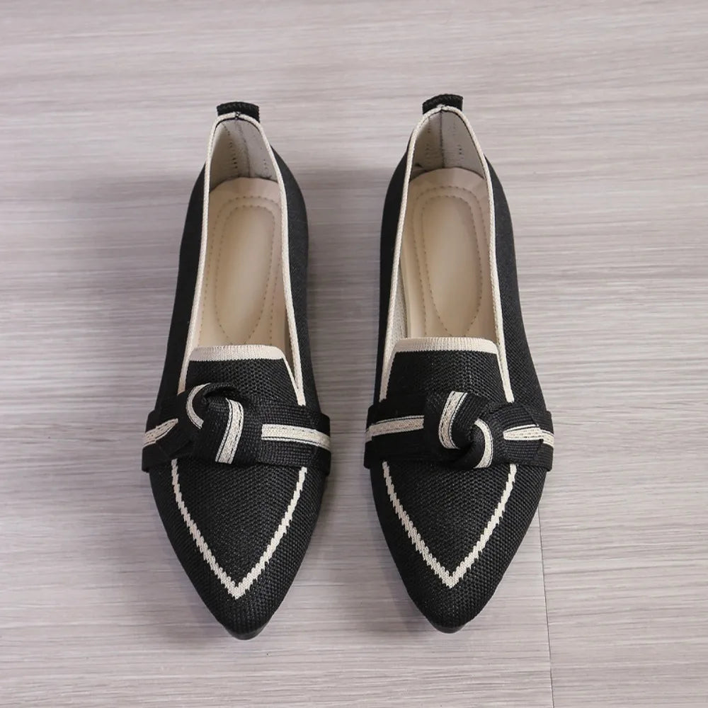 Bailarinas tipo mocasín con lazo parisino