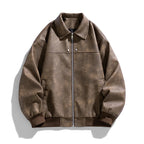 Chaqueta de ante desgastado Kaldaman