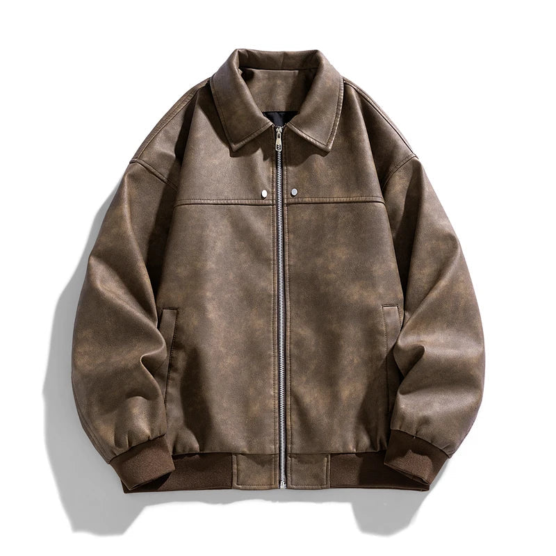 Chaqueta de ante desgastado Kaldaman