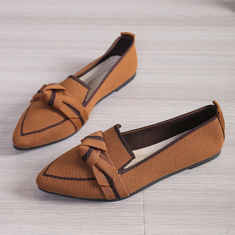 Bailarinas tipo mocasín con lazo parisino