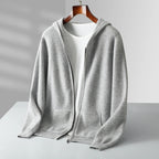 Sudadera con capucha y cremallera de cachemira Novaro