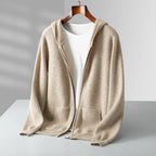 Sudadera con capucha y cremallera de cachemira Novaro