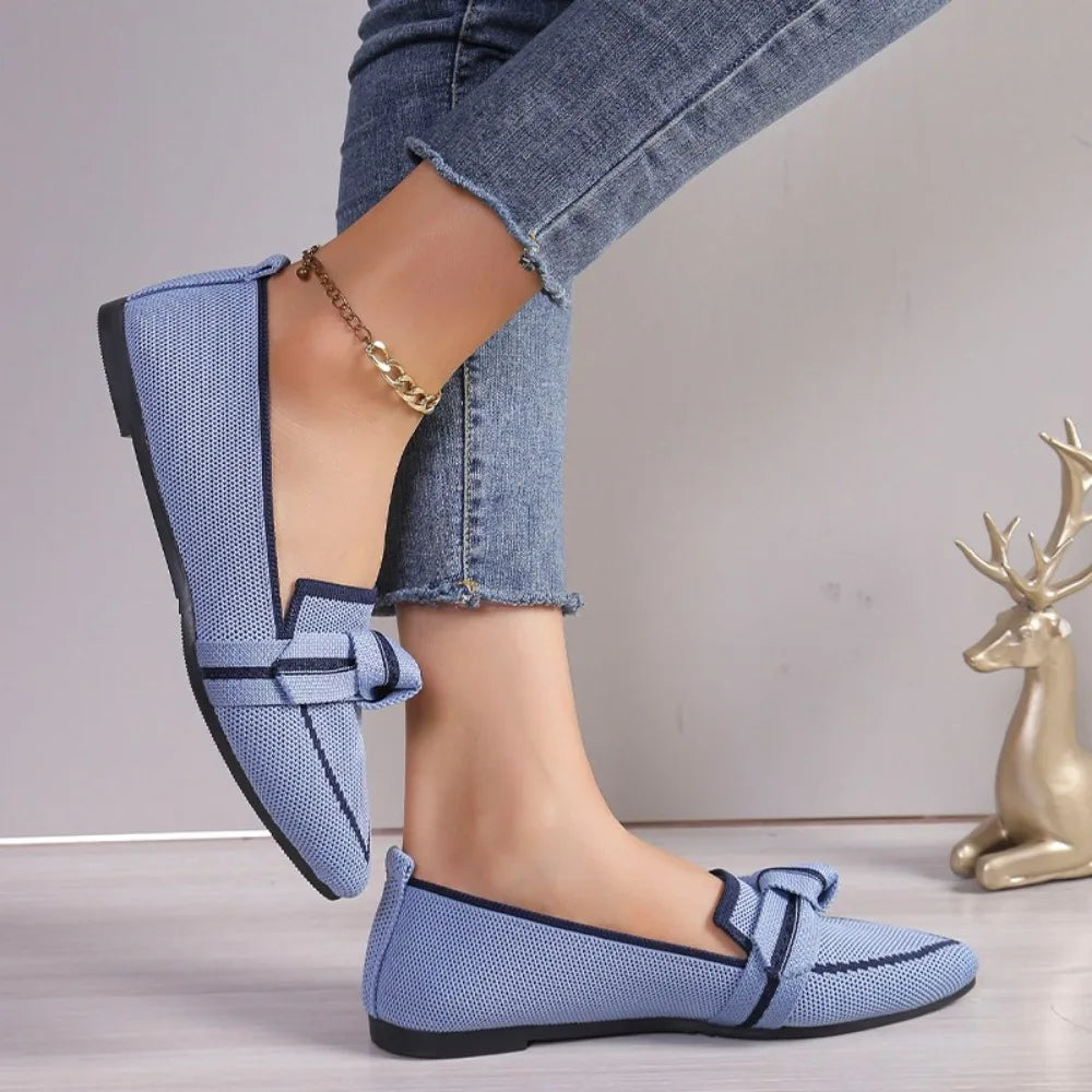 Bailarinas tipo mocasín con lazo parisino